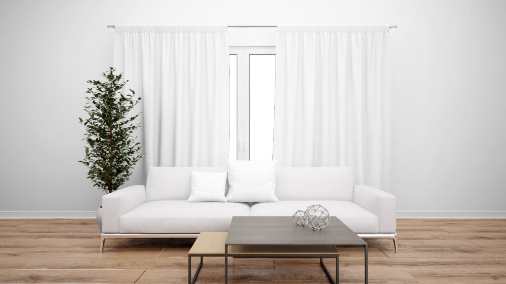 white curtains for living rooms